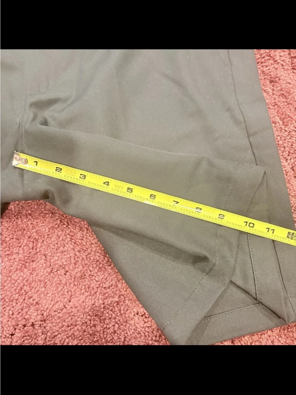 Men's Flat Front Black Performance Shorts